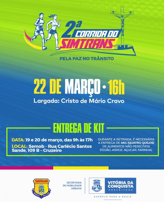 Contra a viol�ncia no tr�nsito, corrida solid�ria ocupa ruas de Conquista neste domingo